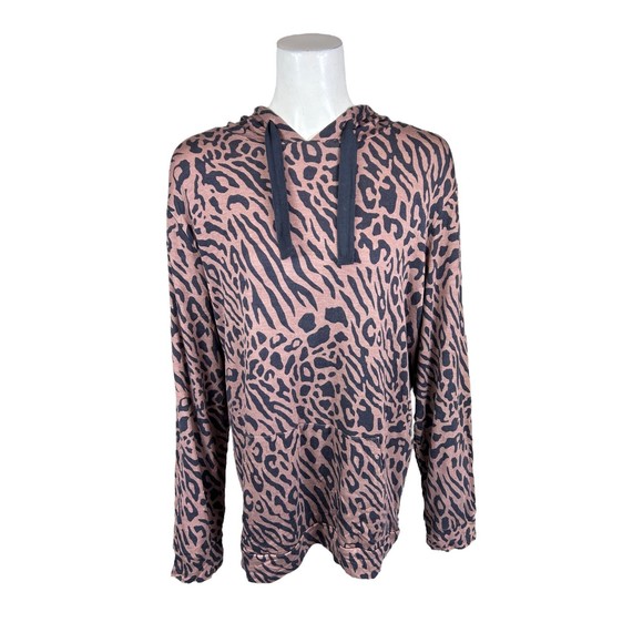 All Worthy Hunter McGrady Other - All Worthy Hunter McGrady Solid or Print French Terry Hoodie Taupe 1X Plus Size